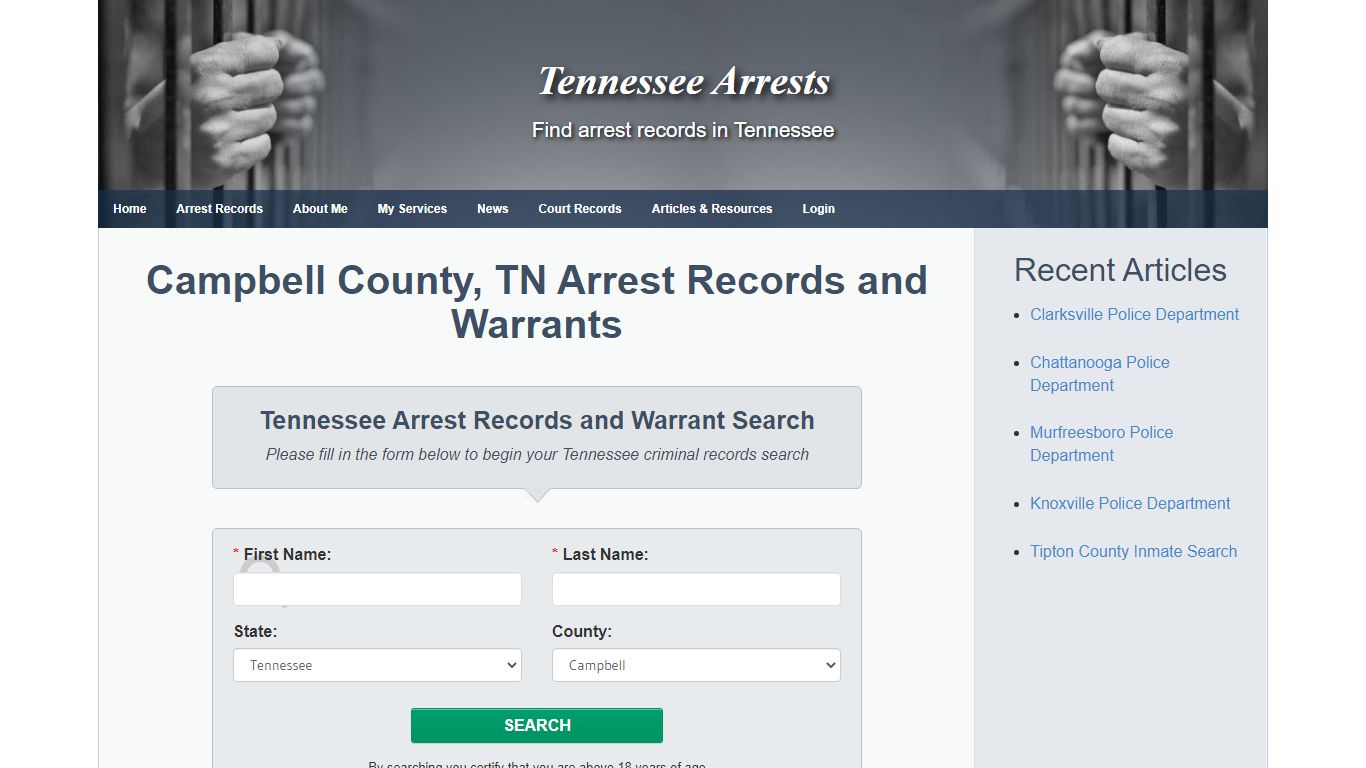 Campbell County, TN Arrest Records and Warrants